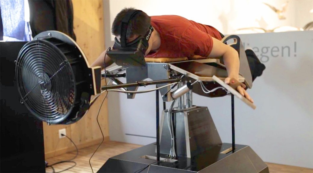 В Швейцарии сконструировали симулятор птицы для Oculus Rift
- Изображение 1 В Швейцарии сконструировали симулятор птицы для Oculus Rift
- Изображение 1