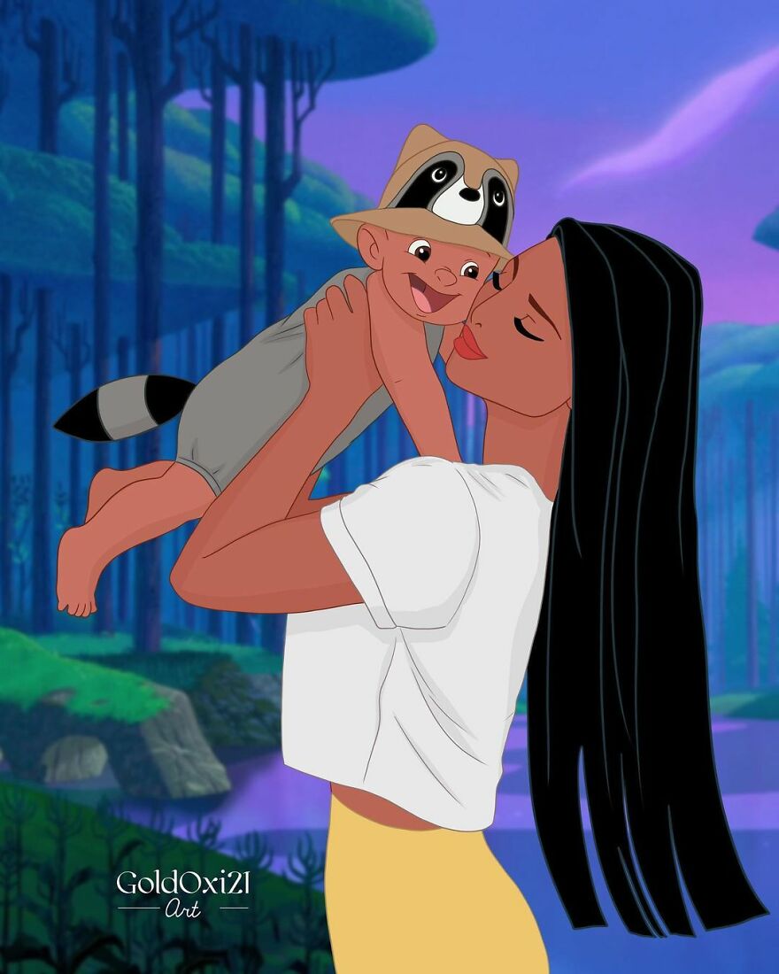 Российская художница изобразила принцесс Disney в виде мам с детьми | Канобу - Изображение 3969