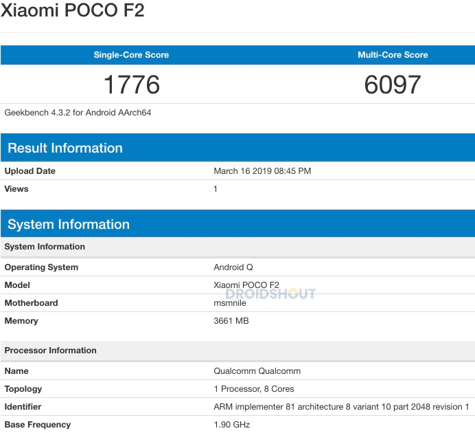 Бюджетный флагман Xiaomi Pocophone F2 почти готов к выходу. Смартфон прошел тесты Geekbench | SE7EN.ws - Изображение 2