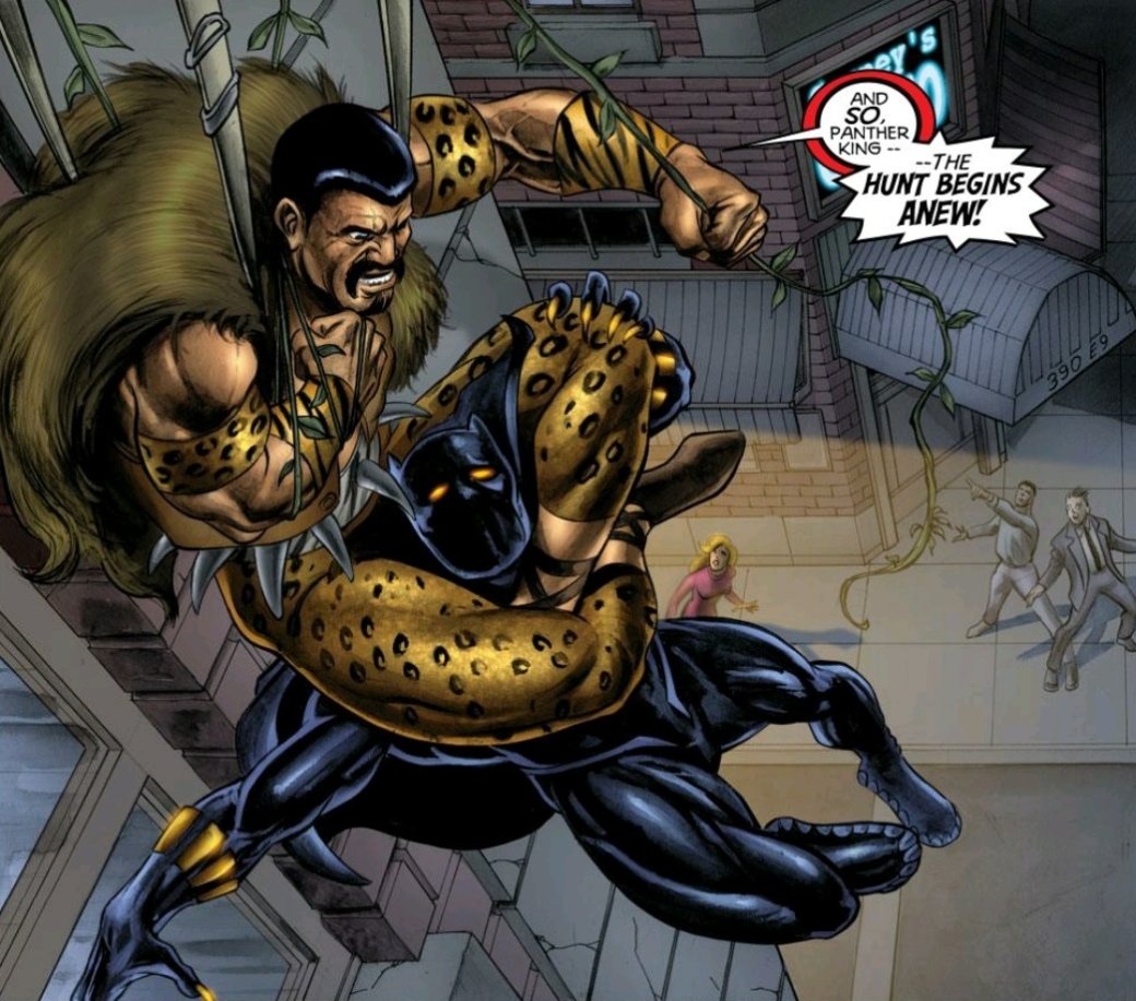 В комиксах Крэйвен встречался с Черной пантерой, воспринимая их поединок ка...
