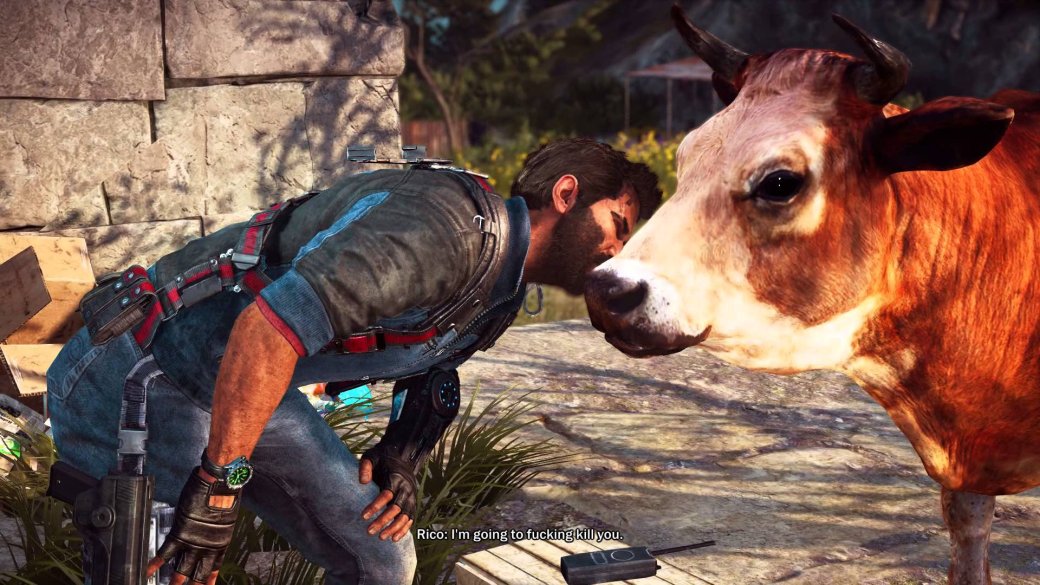 Гифка дня: отряд коров прибыл в Just Cause 3